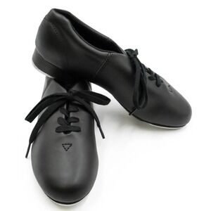 Capezio CG17 Black Leather‎ Lace Up Tap Dance Shoes Women's Size 10 Wide